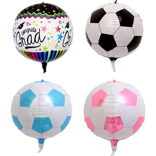 1pc 22 Inch 4D Round Helium Foil Balloon Graduation Football Air Globos Birthday Graduation Party Supplies Decoration