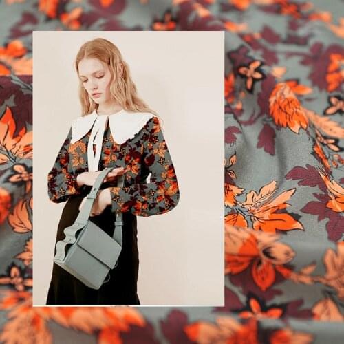 100% Natural Silk Crepe De Chine Fabric Mulberry Soft Light Women Clothing Fabrics Silk Organza Material for Dress Cloth