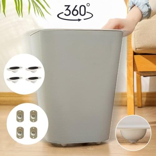 4Pcs Paste Type Universal Pulley Adhesive Pulley Storage Box Pulley Can Self-adhesive Pulley Home No Noise No Scratches Box