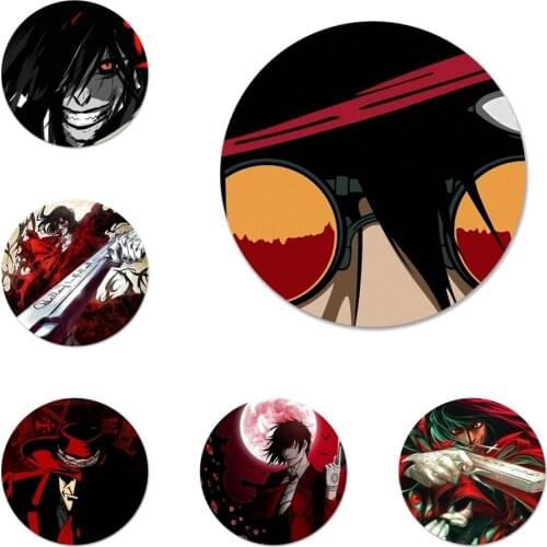 58mm Alucard Hellsing Kitchen Home Decor Refrigerator Magnetic Stickers Opener Beer Coke