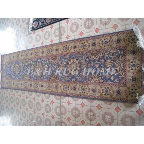 Free shipping 2.5'x10' 160 Line persian woolen carpet , hand knotted persian runner Oriental handmade Persian Rug mixed colors