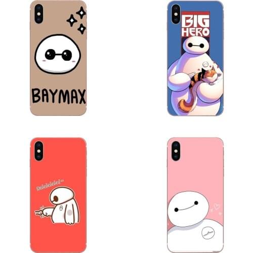 For iPhone 11 Pro XS Max X 8 7 6s Plus 5 SE 11 XR SE 2020 TPU Accessories Pouches Big Hero Baymax