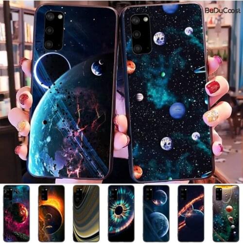 Saturn Solar system starry sky Phone Case For samsung galaxy S10 S10E Lite s8plus s9plus s7 s6 plus S5 S20 plus