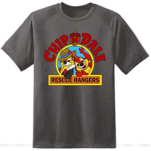 Chip N Dale Rescue Rangers Retro Kids Cartoon TV Show 80s Fitness T-Shirt He ManCartoon T Shirt Men Unisex New Fashion Tshirt