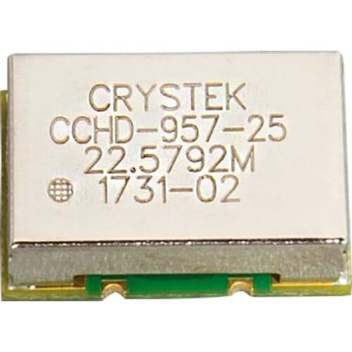 CRYSTEK CCHD-957 ultra-low phase noise crystal oscillator femtosecond clock 22.5792 24.5760 100MHz