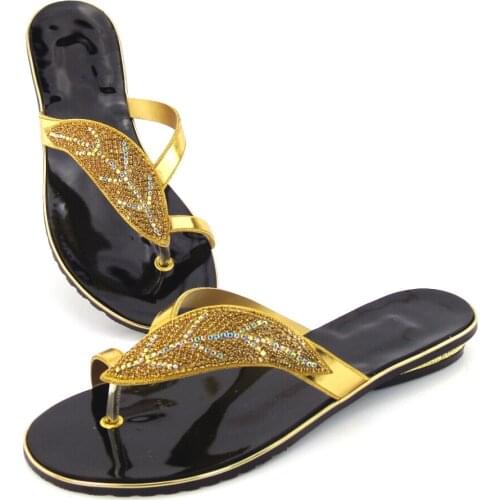Doershow gold Whoesale Elegant Womens Shoes Nice Looking African Sandals Shoes Free Shipping!DD1-72