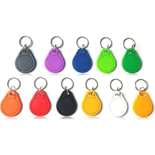 Dual-Composite card ID + IC card TK4100 + FM1108 card Keychain card ID+IC dual chip key fobs 12.5MHZ+13.56MHZ token