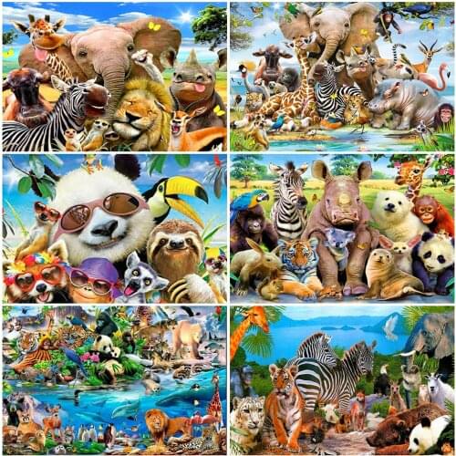 EverShine DIY Diamond Embroidery Panda Cross Stitch Diamond Painting Animal Rhinestone Mosaic Cartoon Needlework Handmade Gift