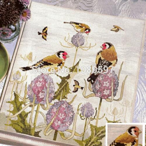 Fishxx Cross Stitch Col173-2 animal [birds dialogue] bird,water-soluble printing,100% accurate pattern,11CT,Need to embroidery