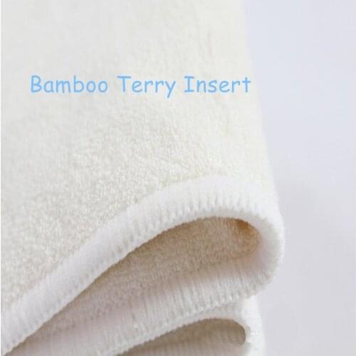 Hot sale !4 Layers Bamboo Terry Insert For all Baby Cloth Diapers Nappy Reusable Large 36*14 CM 50PCS /lot