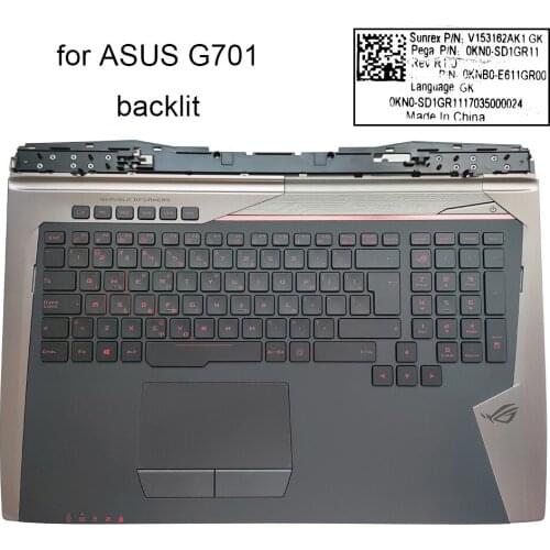 Greece touchpad keyboard backlit for Asus ROG G701 G701V G701VI G701VO G701VIK GX700V GK Greek laptop keyboards 90NB0E61-R31GR0
