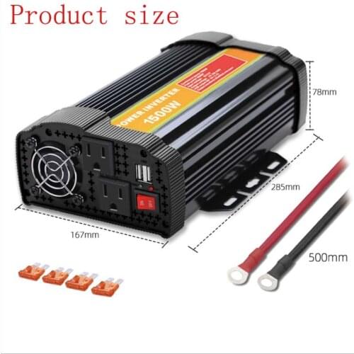 Source factory full power 1500W solar inverter US standard 12V / 24V to 220V household inverter