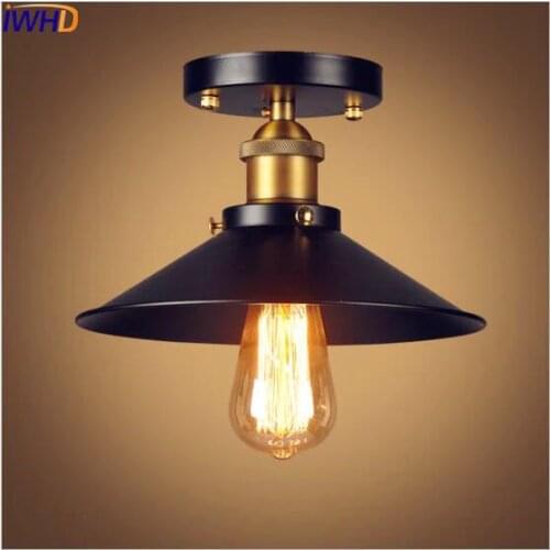 IWHD Edison Retro Vintage LED Ceiling Lights Fixtures Plafon Loft Industrial Ceiling Lamp Light Home Lighting Lampara Techo