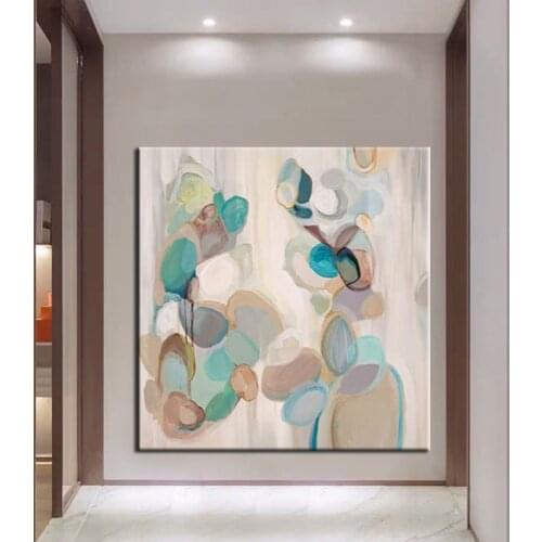 100% Hand Painted Oil Painting Hand made Abstract Canvas For Living Room Nordic Art Decoration Home Decor Wall Frameless
