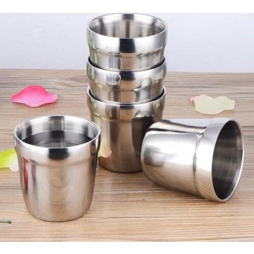 All kinds of stainless steel cup, big mouth cup, restaurant, water cup, beer mug, double layer heat insulation, thickening and d