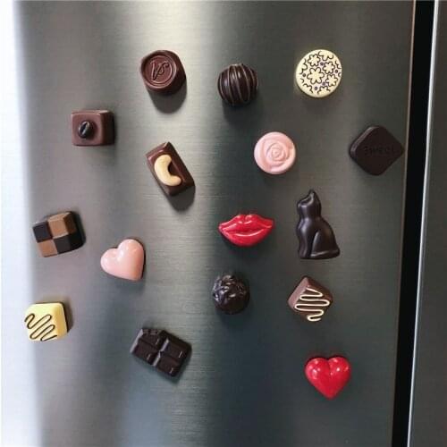Paste fridge magnet gift Simulation food chocolate refrigerator paste magnet candy room decoration paste creative note messages