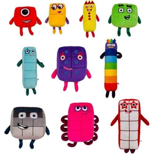 New Cartoon Numberblocks Plush Doll Toy Educational Number Blocks Stuffed Movie TV Sereis Toys Kids Gift