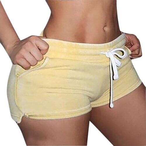 Solid High waisted Elastic Waist Elastic Shorts Gym High Quality Outdoor Sportswear Fitness shorts Basic Slip Bike Shorts Шорты