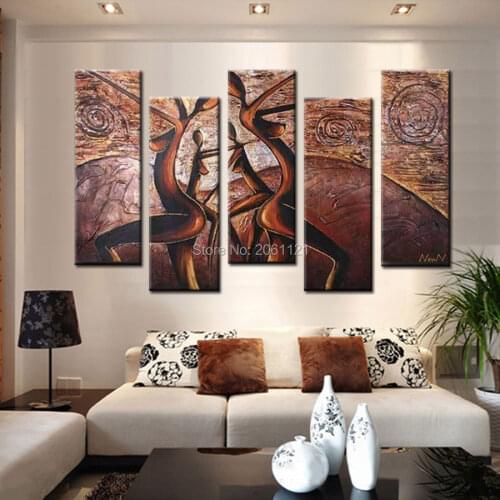 Hand made huge wall art landscape blue tree oil painting on canvas artist oringinal hand painted home decorations piece gifts