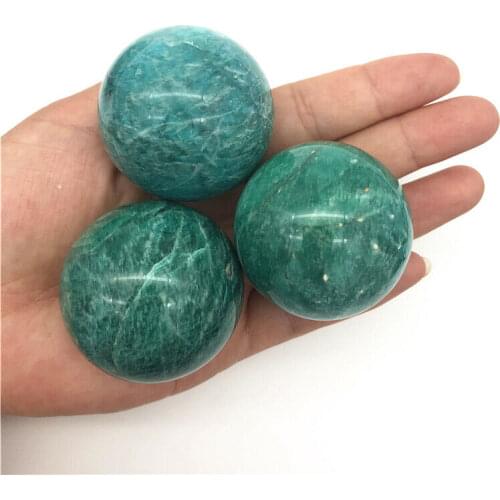 Wholesale 1PC Natural Amazonite Ball Quartz Crystal Sphere Balls Mineral Healing Gift Decor Natural Quartz Crystals