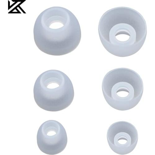 KZ Original 3Pair(6pcs) Noise Isolating Comfortble Transparent silico Ear Tips Pads Earbuds For In Earphone Headphones Silica