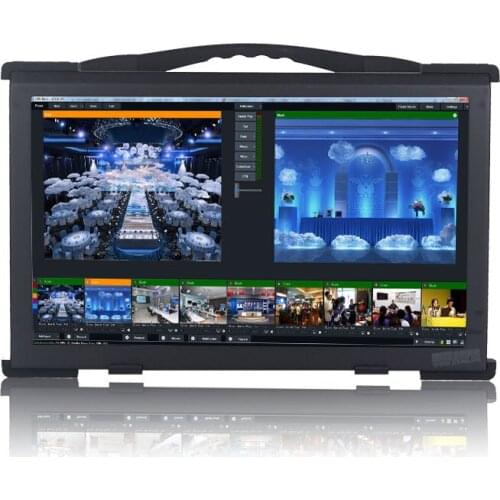 Portable industrial computer chassis recording host 17.3-inch display 400W power supply