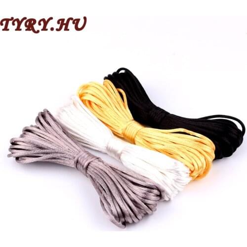 TYRY.HU Satin Nylon Beading Cord Silk Macrame Rope Kumihimo Shamballa For Diy Bracelet Necklace Jewelry Making Accessories 10m