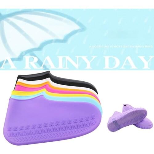 Waterproof Shoe Cover Silicone Material Unisex Shoes Protectors Rain Boots for Indoor Outdoor Rainy Days