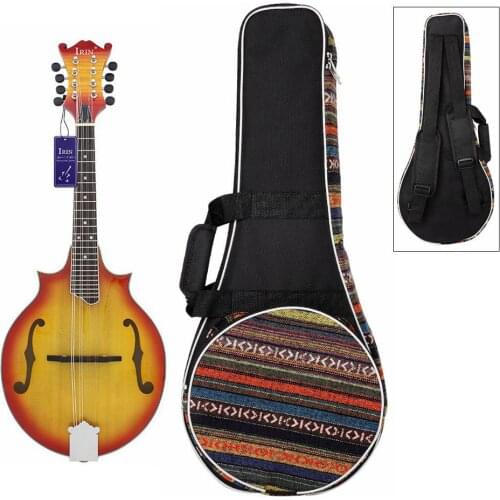 National Style Mandolin Waterproof Backpack Knitted Double Straps Pad Cotton Thickening Soft Gig Case