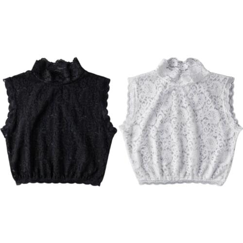 Stand-Up Collar with Hollowed-Out Embroidery for Sweater in Autumn or Autumn as Shoulder Covering Accessories