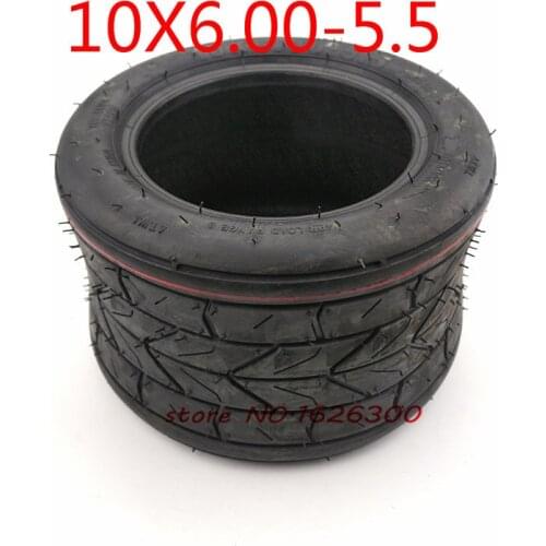 High Porformance 10 Inch Widened Tire 10x6.00-5.5 Motorcycle Vacuum Road Tire Tubeless Tire Wheel