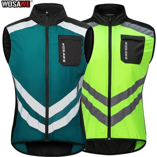 WOSAWE Reflective Motorcycle Riding Vest Windproof Mesh Breathable Racing MTB Downhill Bicycle Cycling Sleeveless Vest Summer