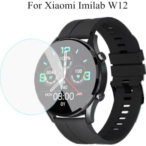 9H Tempered Glass Screen Protector For Xiaomi Imilab W12 Men Smart Watch Full Cover Protective Film For Imilab W12 Accessories