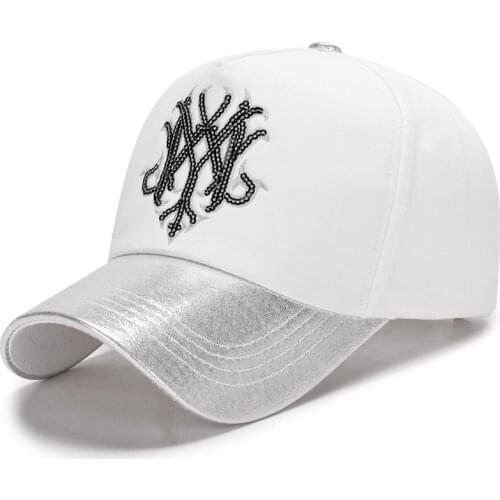 02men and women fashion bright along the visor outdoor sports golf cap Spring and autumn fashion new baseball caps for