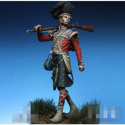 1/32 Private, 42nd Highlanders, 54mm, Resin Model figure GK, Unassembled and unpainted kit