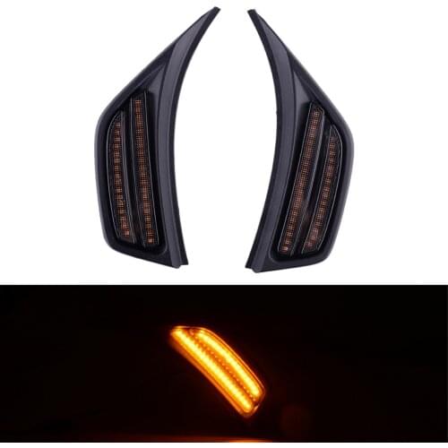 2pcs Front Fender Side Marker Light Turn Signal LED Lamp Fit For Jeep Wrangler JL 2018-2019