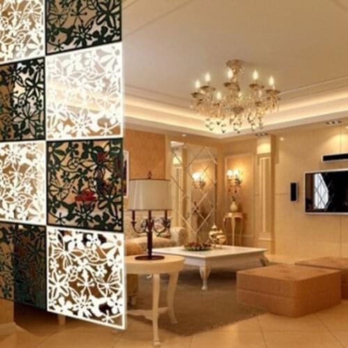 4pcs Shield Home Amp Living Stickers Hollow-Out Room Divider Hanging Screen Hollow Fashion Curtain Partition living room