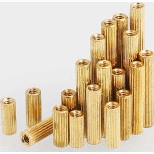 50pcs M2*L L=3mm to 30mm 2mm thread Brass Round Standoff Spacer Female Female M2 Brass Threaded Spacer