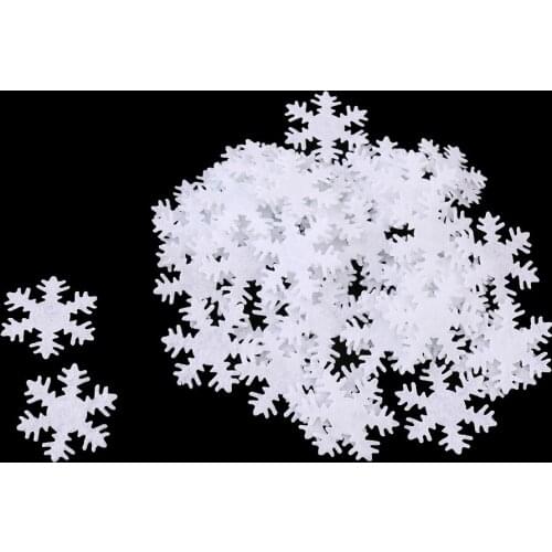 50pcs Snowflake Christmas Patches Padded Felt Applique Accessories DIY Craft