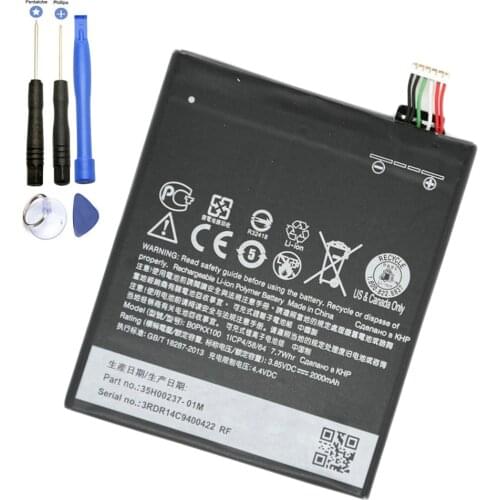 2000mAh BOPKX100 Battery For HTC Desire 626 D626W D626T 626G 626S D262W D262D A32 Cellphone Bateria With Repair Tools