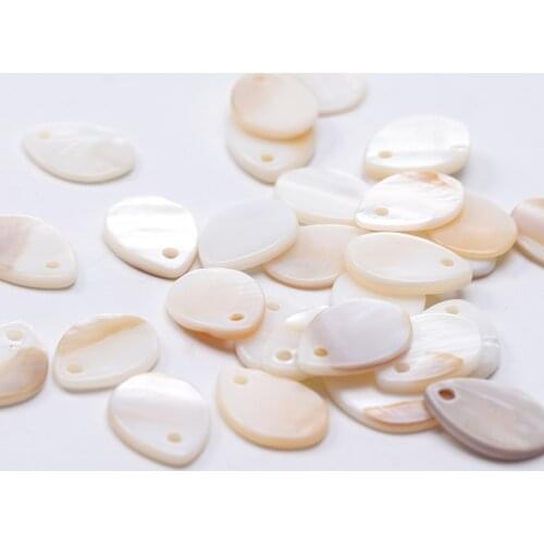 100pcs/lot Natural White Mother Of Pearl Shell Beads Loose round star Shell Chip Charms beads For Bracelet Jewelry Making