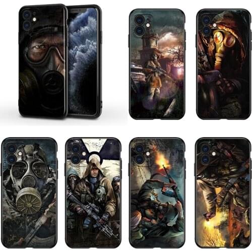 Stalker Clear Sky For Apple iPhone 13 12 11 Mini XS XR X Pro MAX SE 2020 8 7 6 5 5S Plus Black Silicone Phone Case