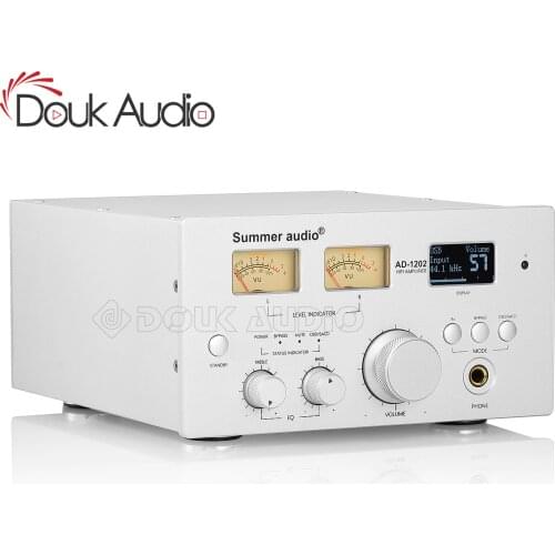 Douk Audio HiFi Stereo Bluetooth 5.0 Digital Amplifier USB/COAX/OPT Integrated Power Amp MM Turntable Phono Amp160W+160W APTX-HD