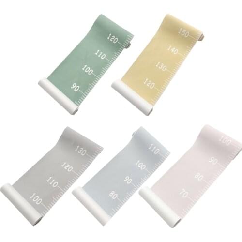 Kids Height Growth Chart Ruler for Kids, Removable Wall Wood Frame and Canvas Room Decoration-Measure Chart 79 x 7.9 In Dropship