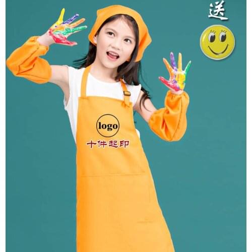 Children aprons Art Museum kindergarten child kids apron painting drawstrings