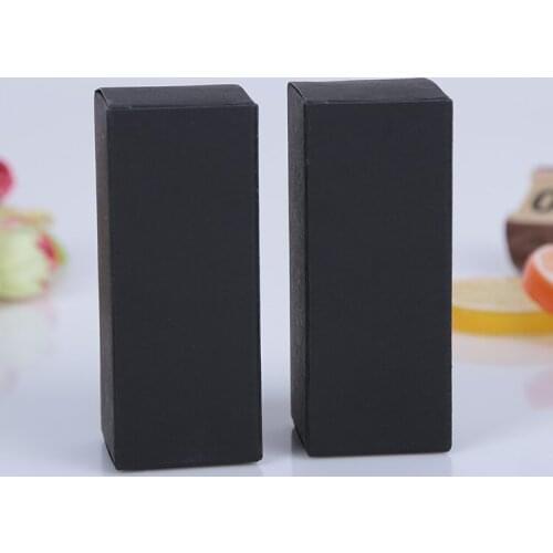 DHL 2*2*7.1cm 1500Pcs/ Lot Black Kraft Paper Box For Lipstick Perfume Cosmetic Small Mascara Bottle Gift Event Craft Paper Boxes