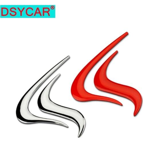 DSYCAR 1Pcs New 3D Metal Flame Head Car Side Fender Rear Trunk Emblem Badge Sticker Decal for JEEP BMW Nissan Audi VW Honda Car