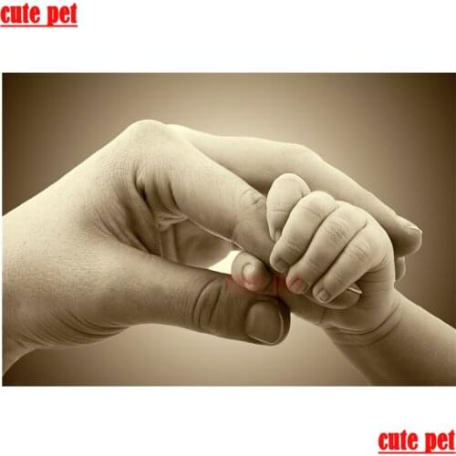 Cute pet Rhinestone painting Hand in hand with love crystal Home Decor DIY Diamond painting 3D cross stitch diamond embroidery