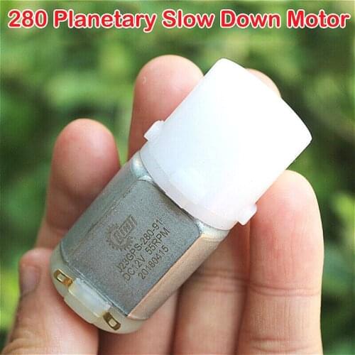 Micro Mini 280 Planetary Gear Motor Gearbox Electric DC 6V-12Volt 7.2V 9V 55RPM Carbon Brush Small 23mm Motor Speed Reducer