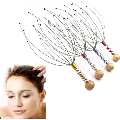 1Pc Octopus Head Scalp Relaxation Massage Pain Relief Body Massager Stress Release Relaxing Claw Metal Massager Device Unisex